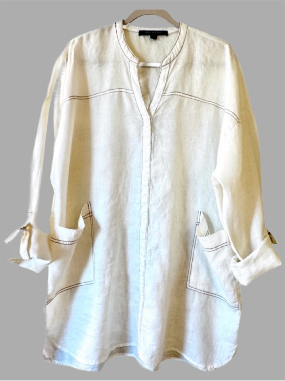 Marc New York Andrew Marc Linen Tunic Top Cover-Up M